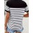 Heart & Striped Print Crew Neck T-Shirt, Casual Short Sleeve T-Shirt For Spring & Summer, Women's Clothing ,Valentine's Day