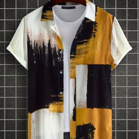 Men's Thin Comfy Casual Short Sleeve Hawaiian Shirt for Spring and Summer - Various Patterns, Holiday Tops for Outdoor Activities