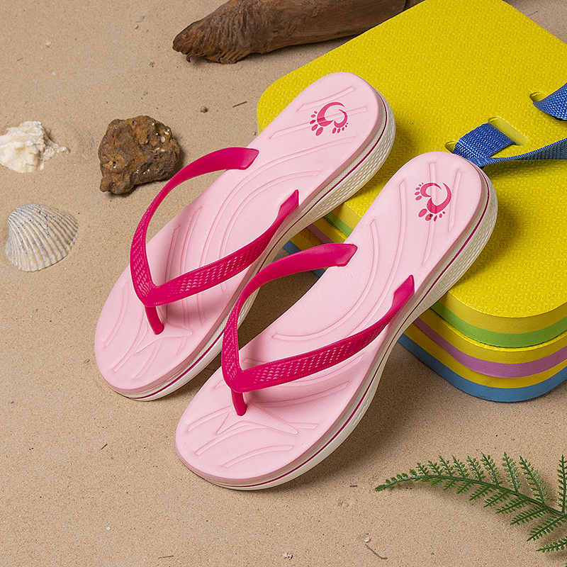 womens soft sole flat flip flops non slip wear resistant beach slides shoes casual outdoor slippers details 0