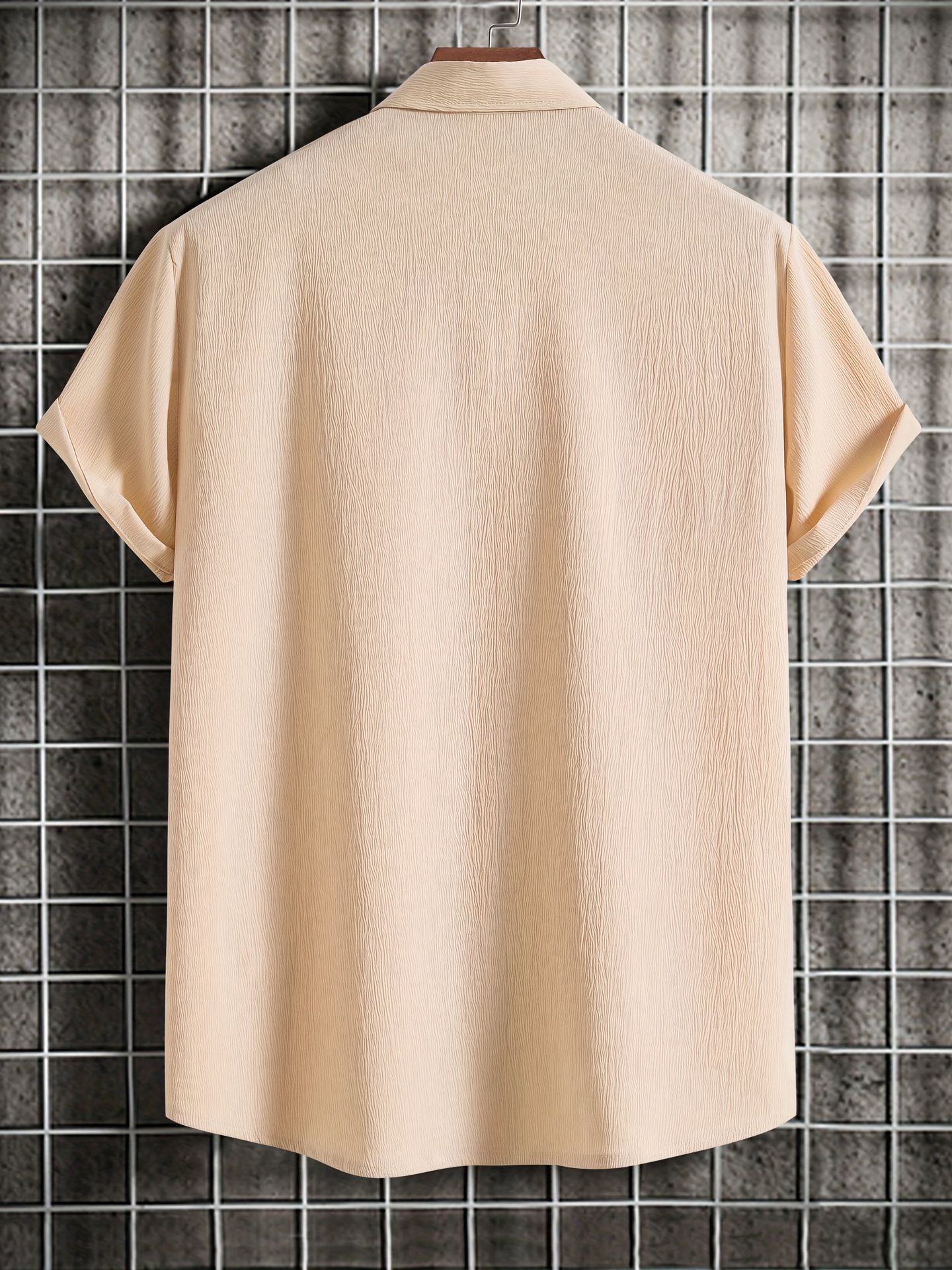 solid color mens casual short sleeve shirt mens shirt for summer vacation resort details 45