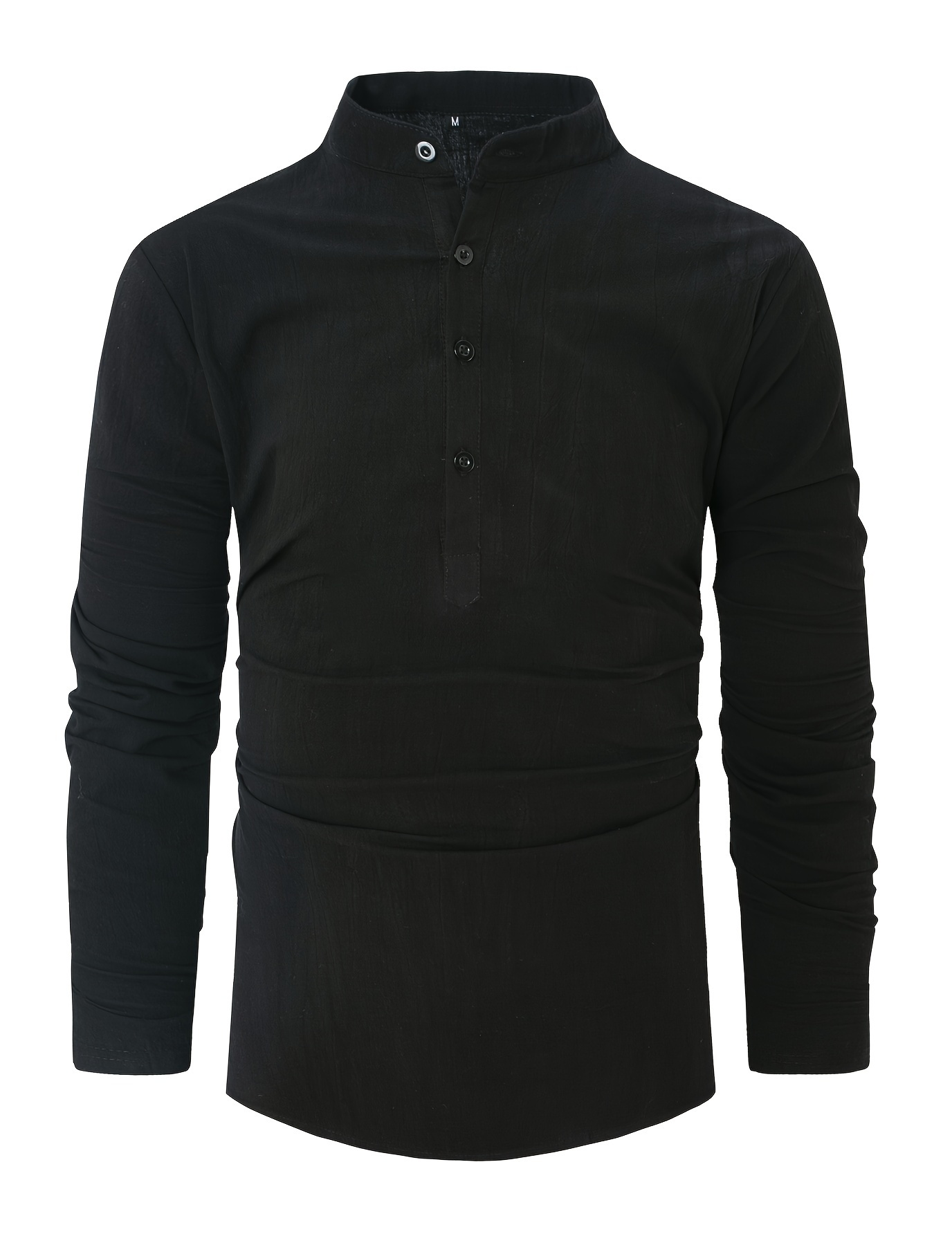 mens shirt top band collar long sleeve closure casual v neck henly shirt for men daily vacation streetwear mens clothing details 29